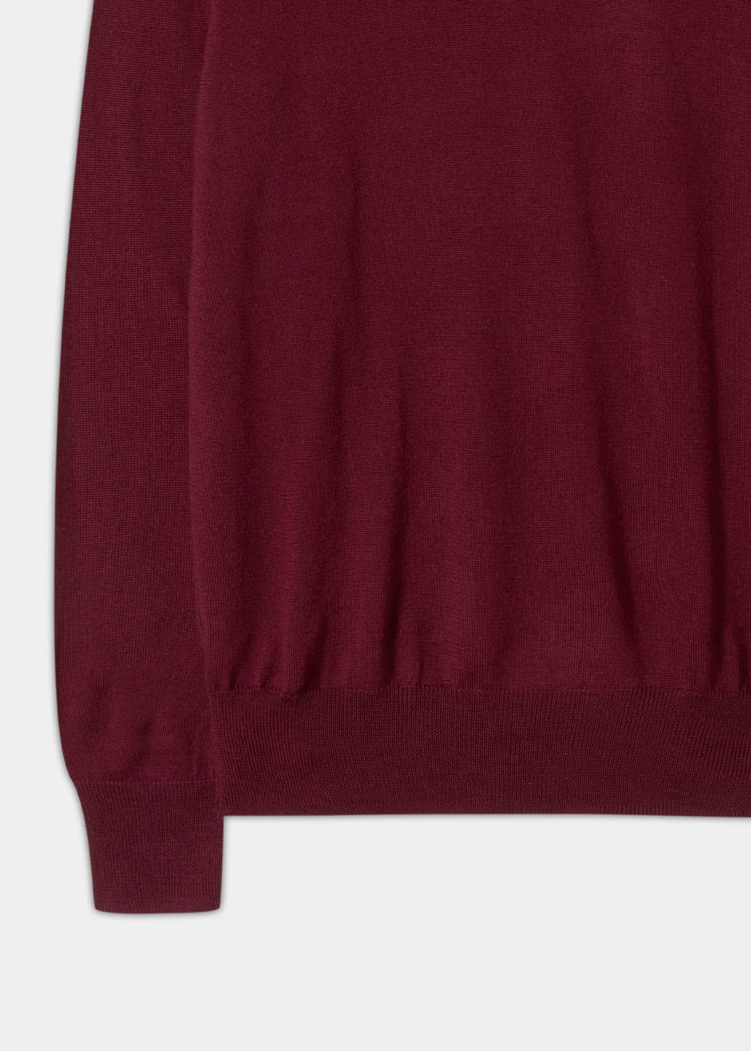 Radstone Men's Merino Wool Jumper in Bordeaux - Regular Fit