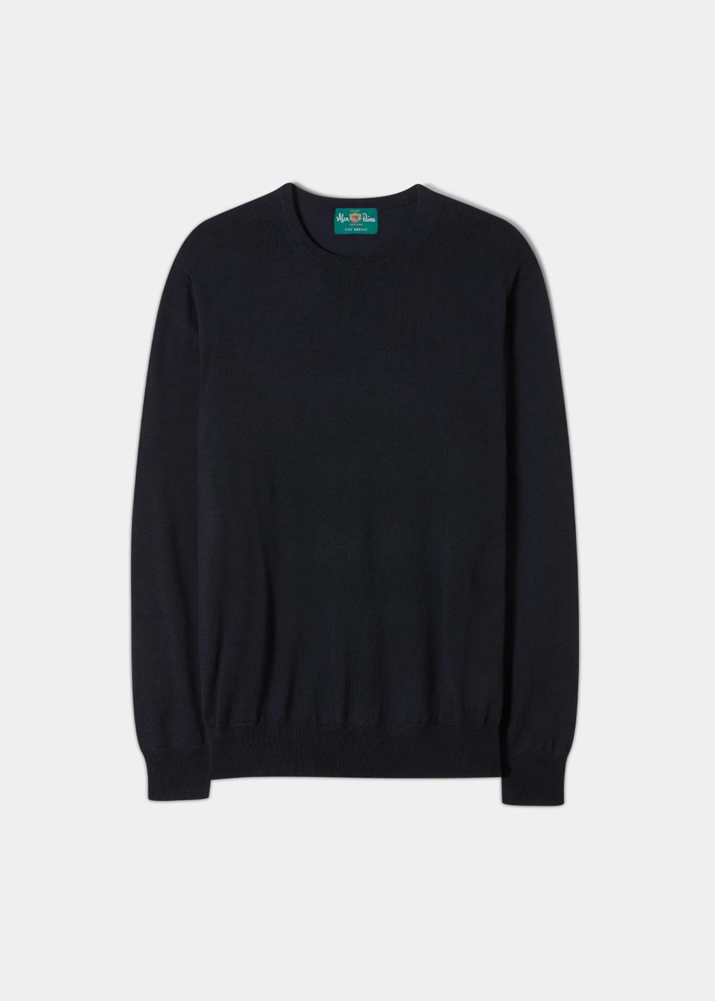 Radstone Men's Merino Wool Jumper in Dark Navy - Regular Fit