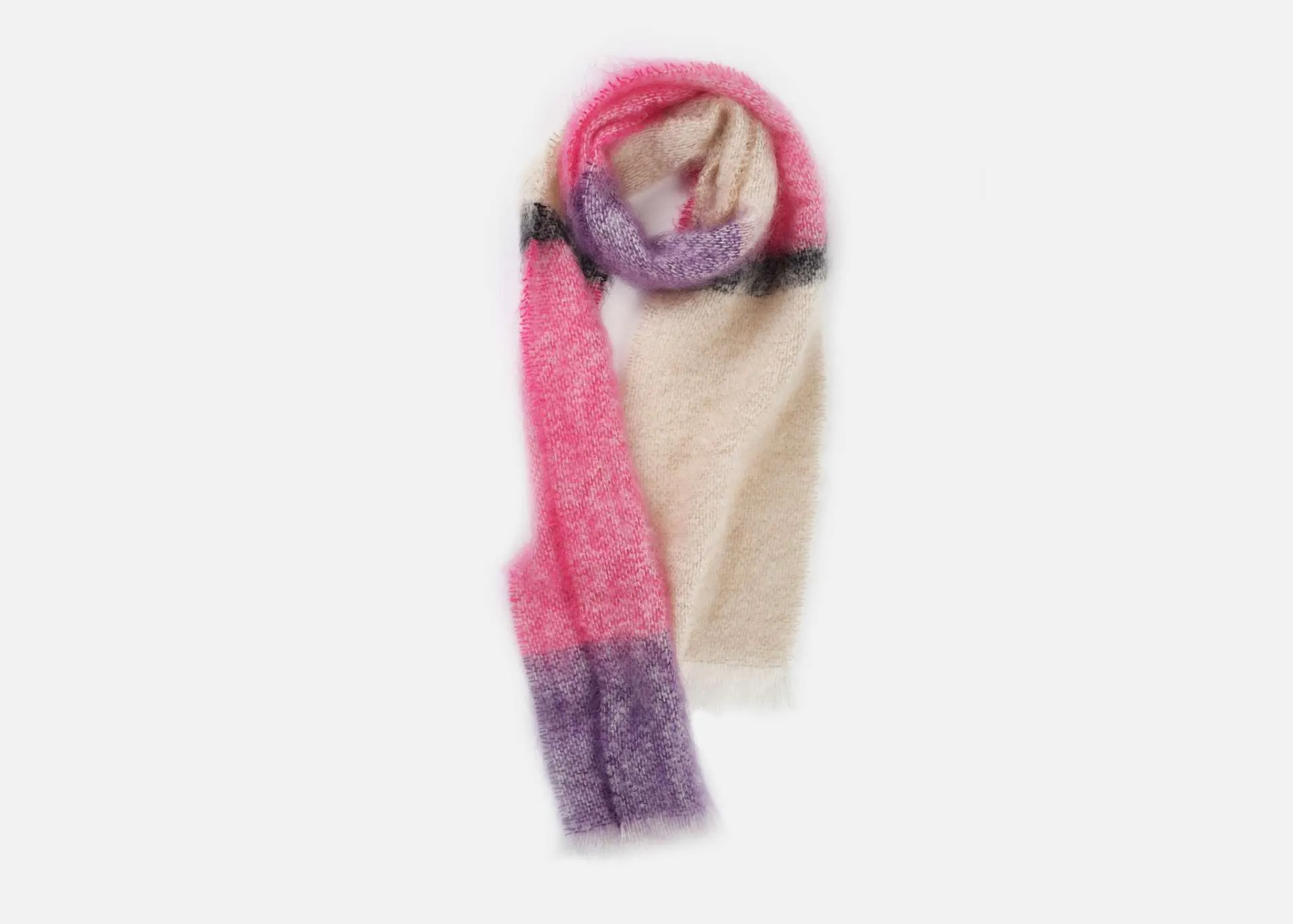 Raspberry Silare Mohair XScarf