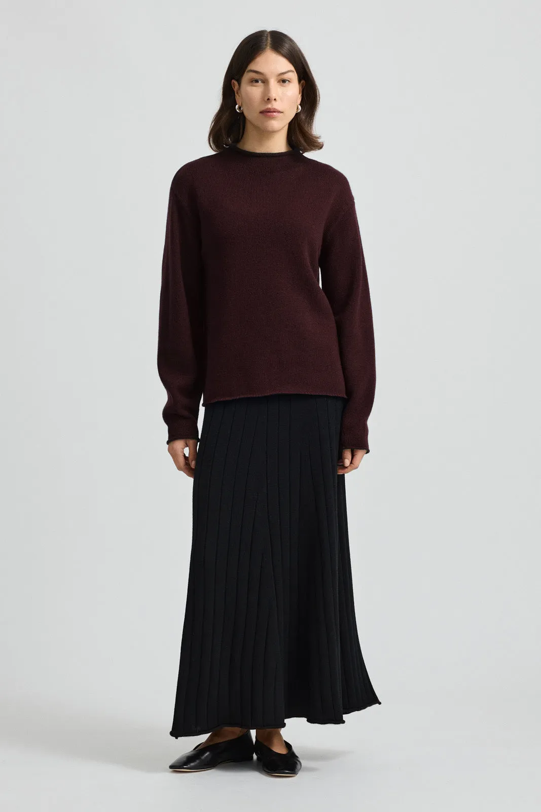 RELAXED FIT MOCK NECK