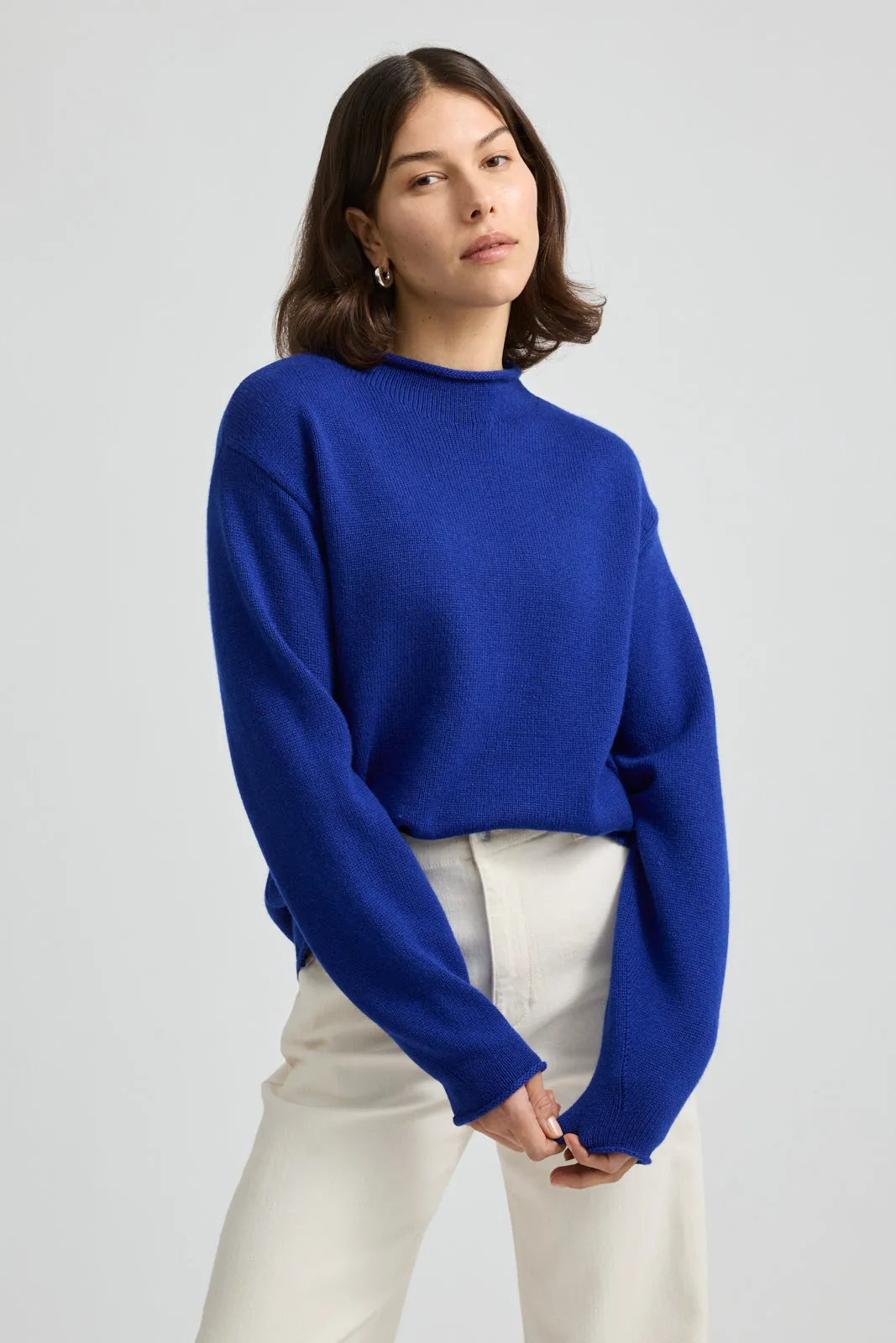 RELAXED FIT MOCK NECK