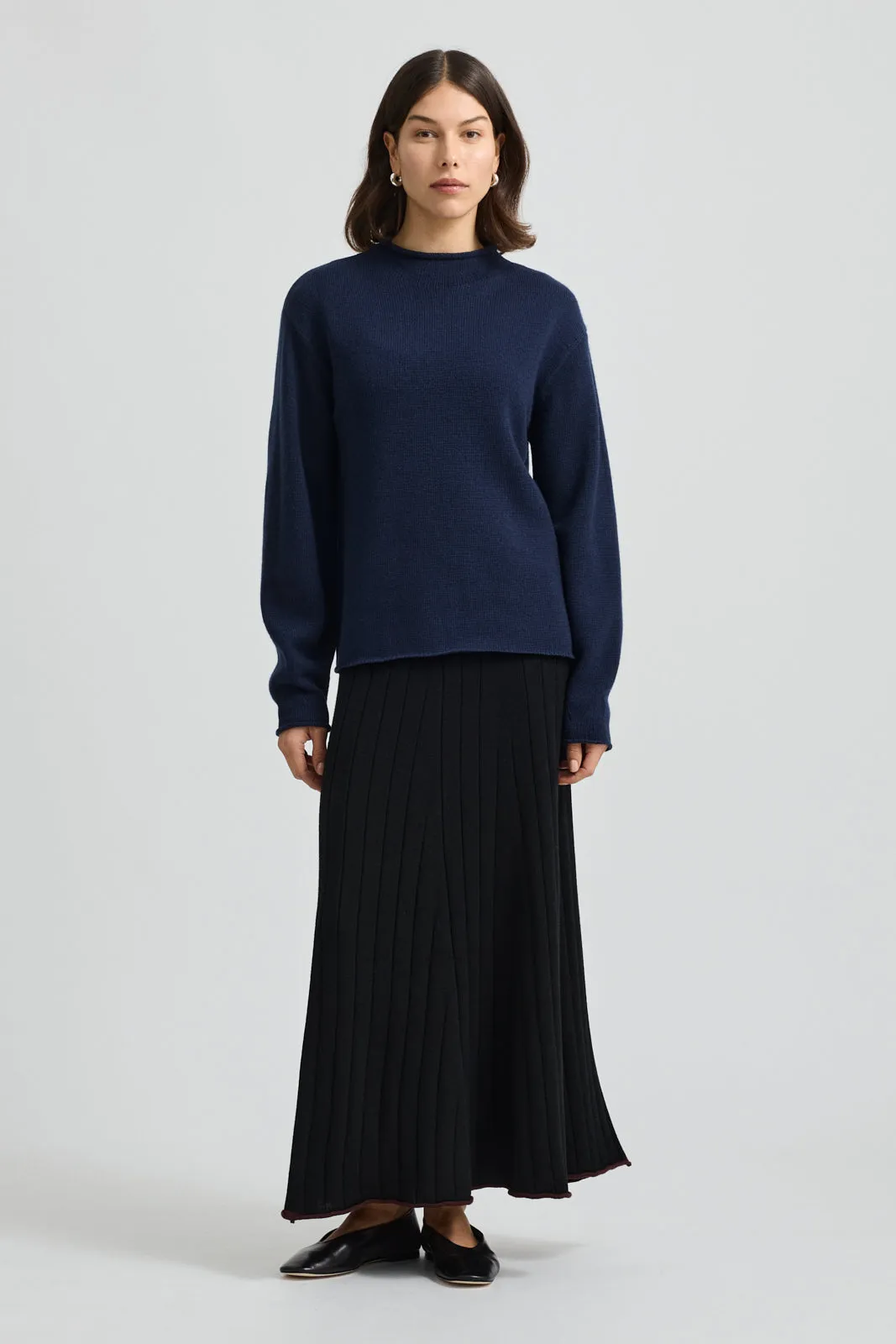 RELAXED FIT MOCK NECK