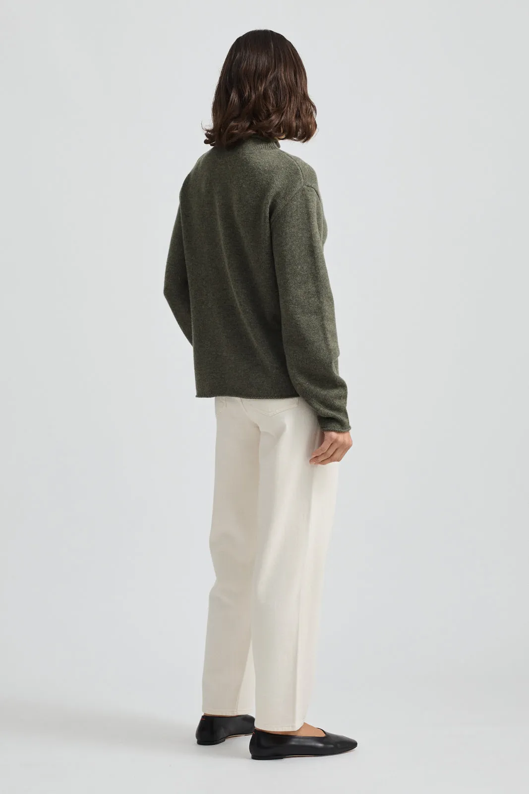 RELAXED FIT MOCK NECK