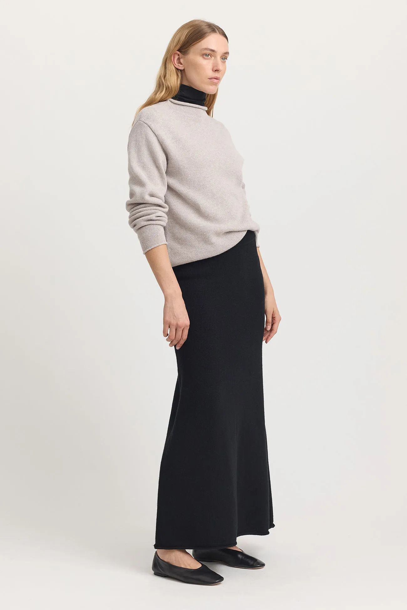 RELAXED FIT MOCK NECK