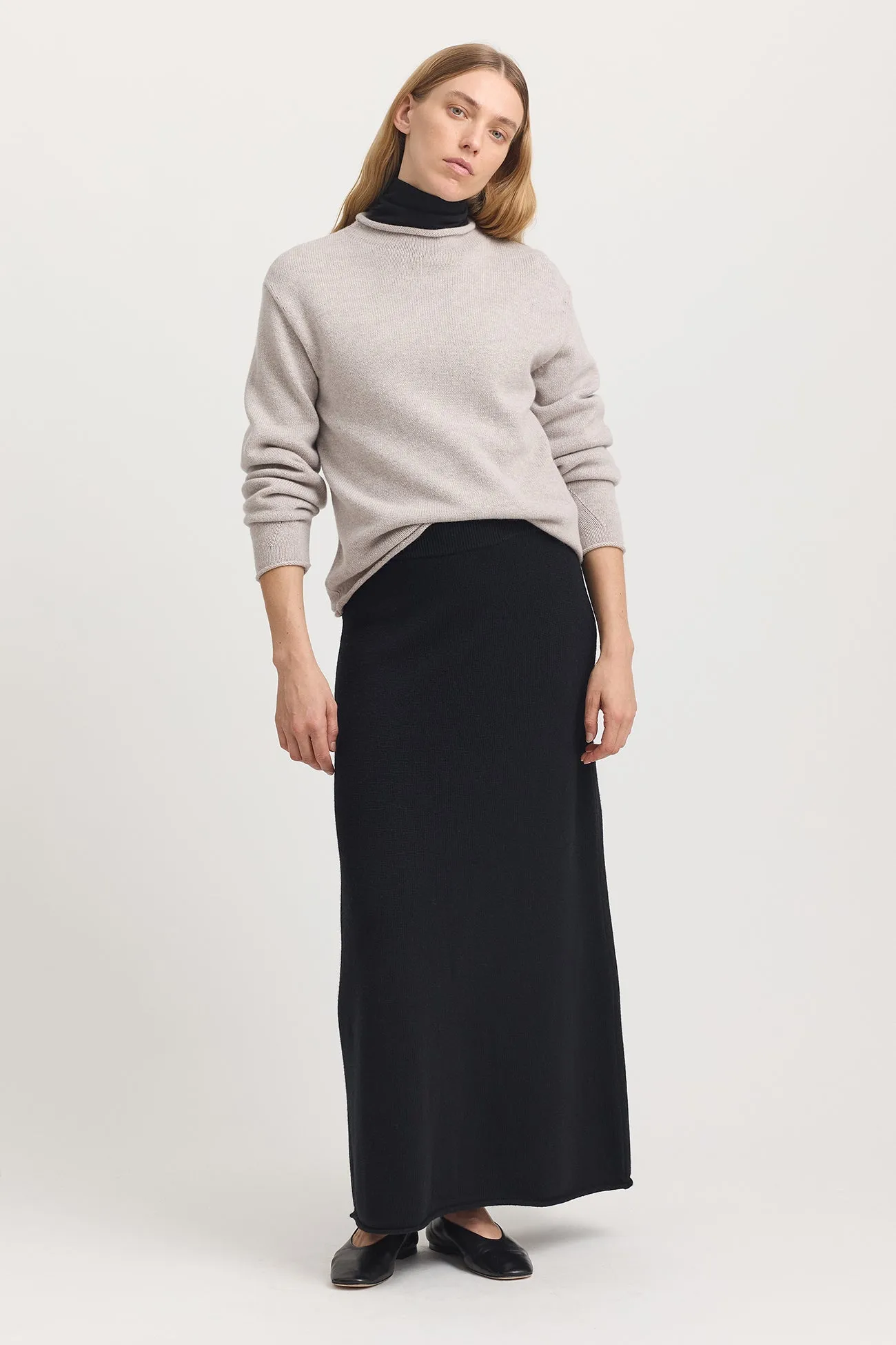 RELAXED FIT MOCK NECK