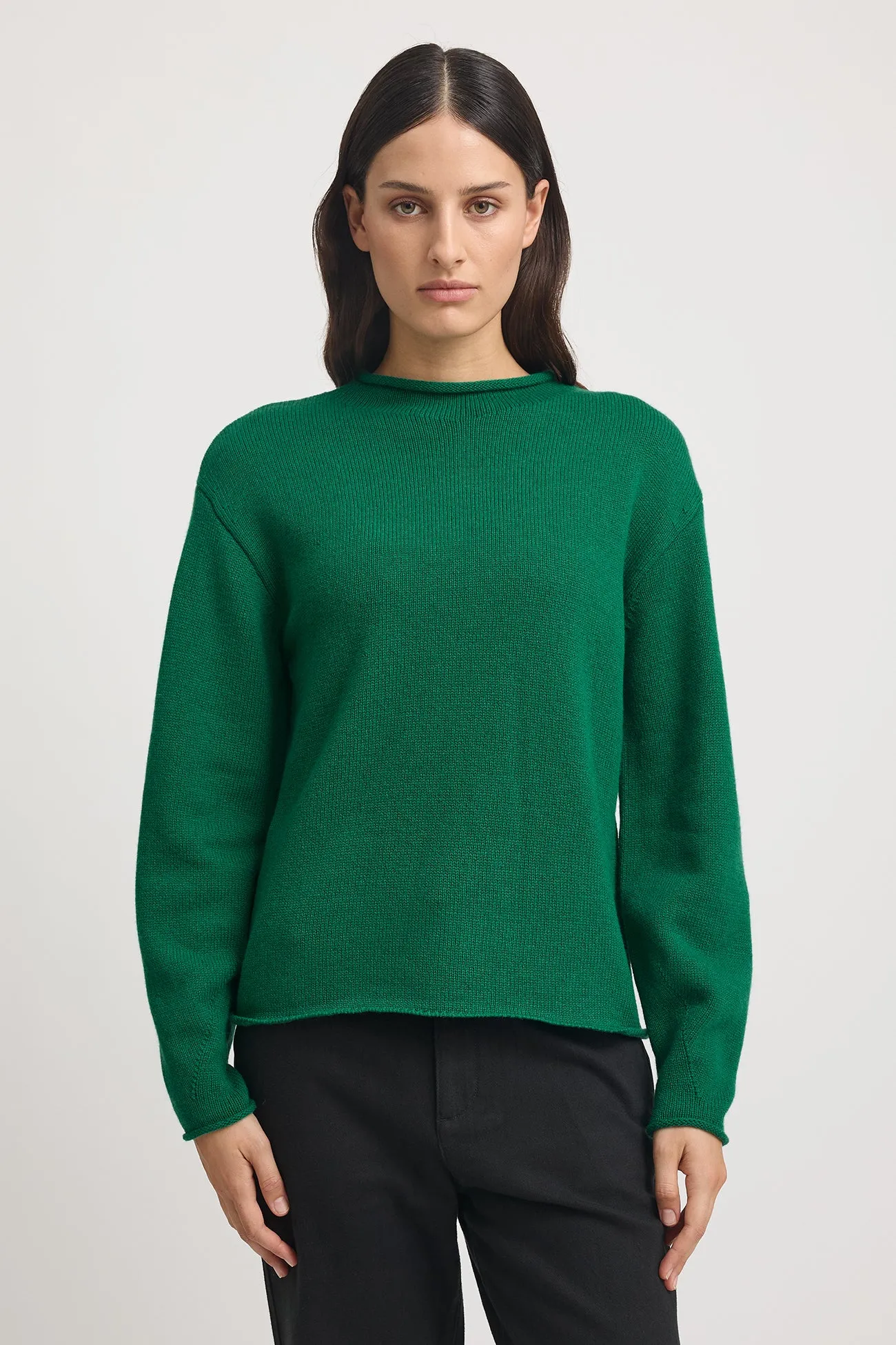 RELAXED FIT MOCK NECK