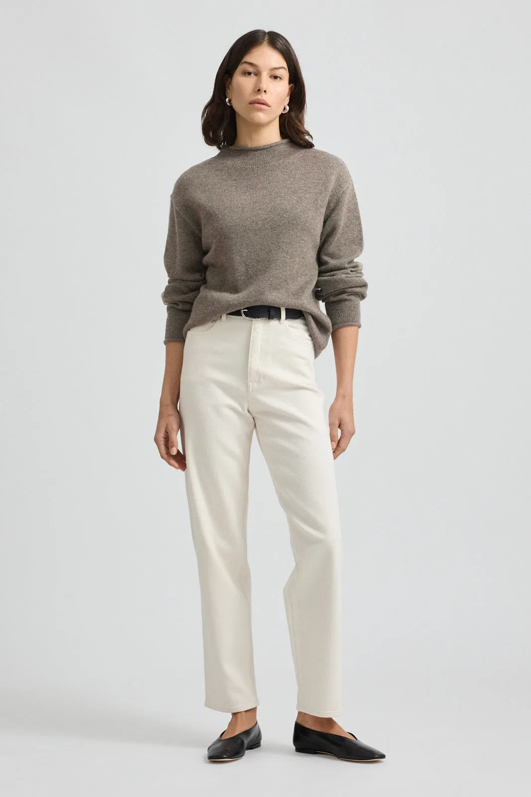 RELAXED FIT MOCK NECK