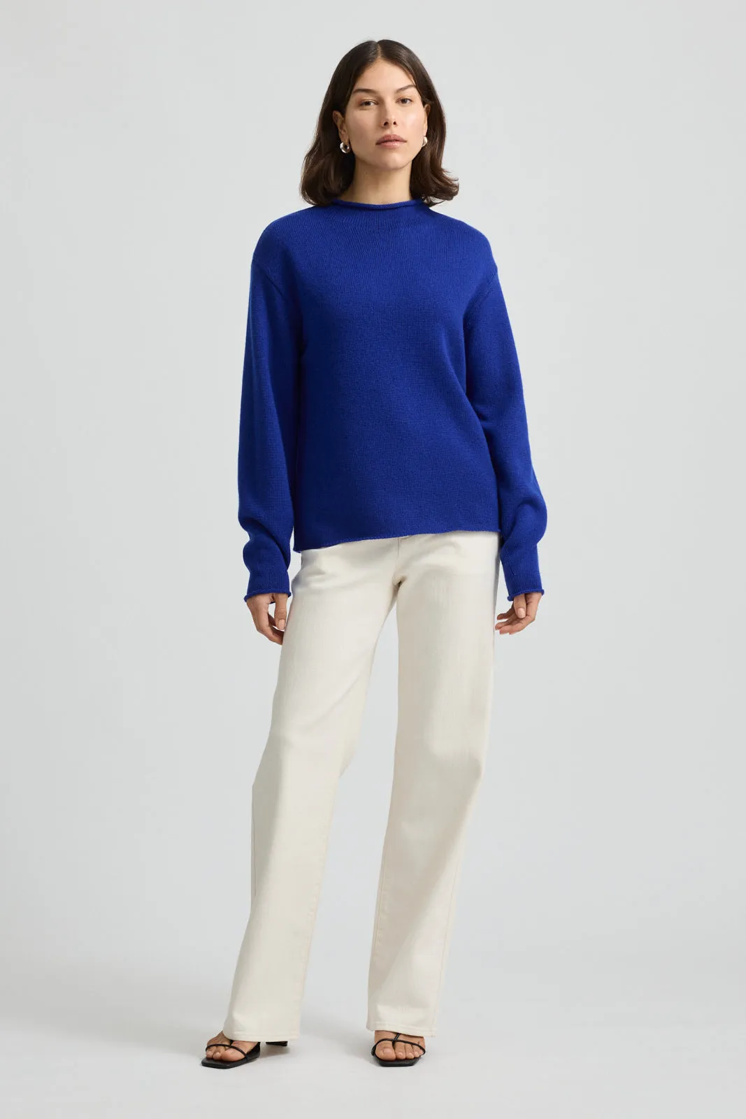 RELAXED FIT MOCK NECK