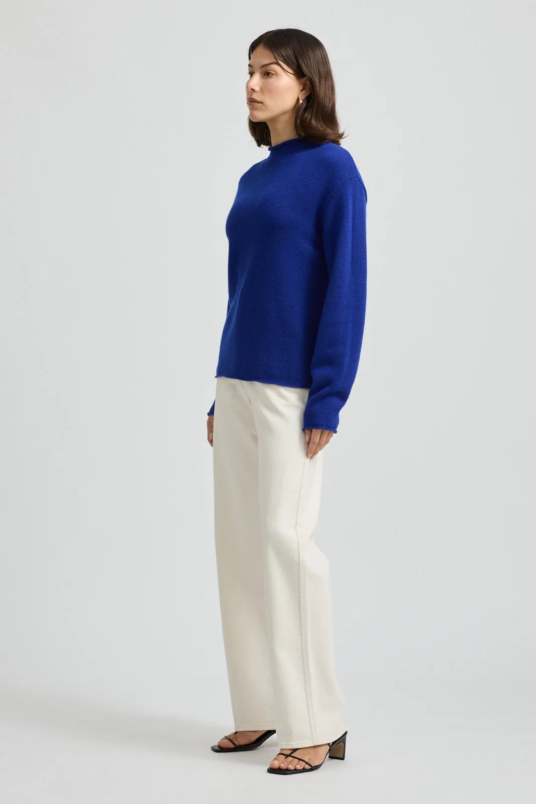 RELAXED FIT MOCK NECK