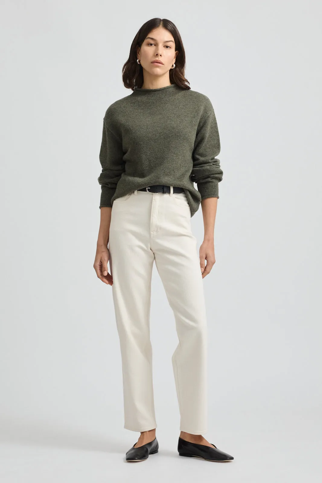 RELAXED FIT MOCK NECK