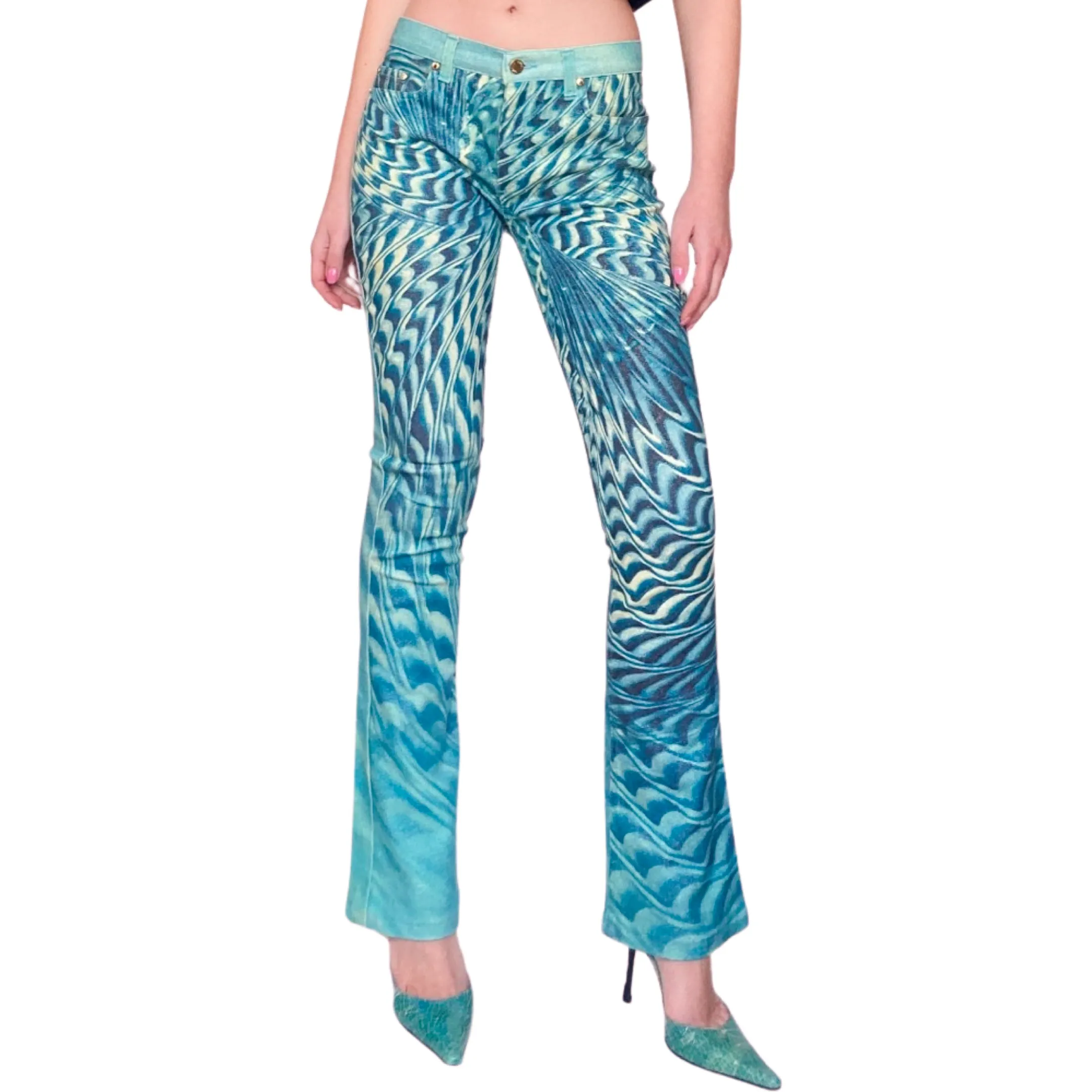 Roberto Cavalli S/S 2001 runway illusion pants