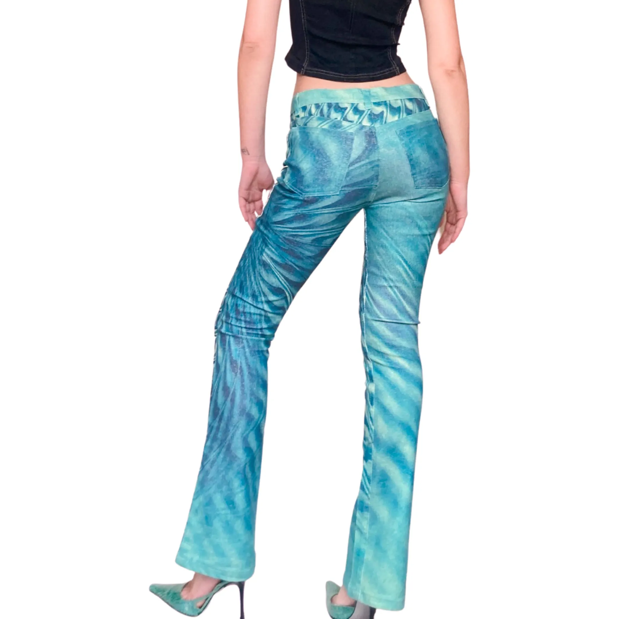 Roberto Cavalli S/S 2001 runway illusion pants