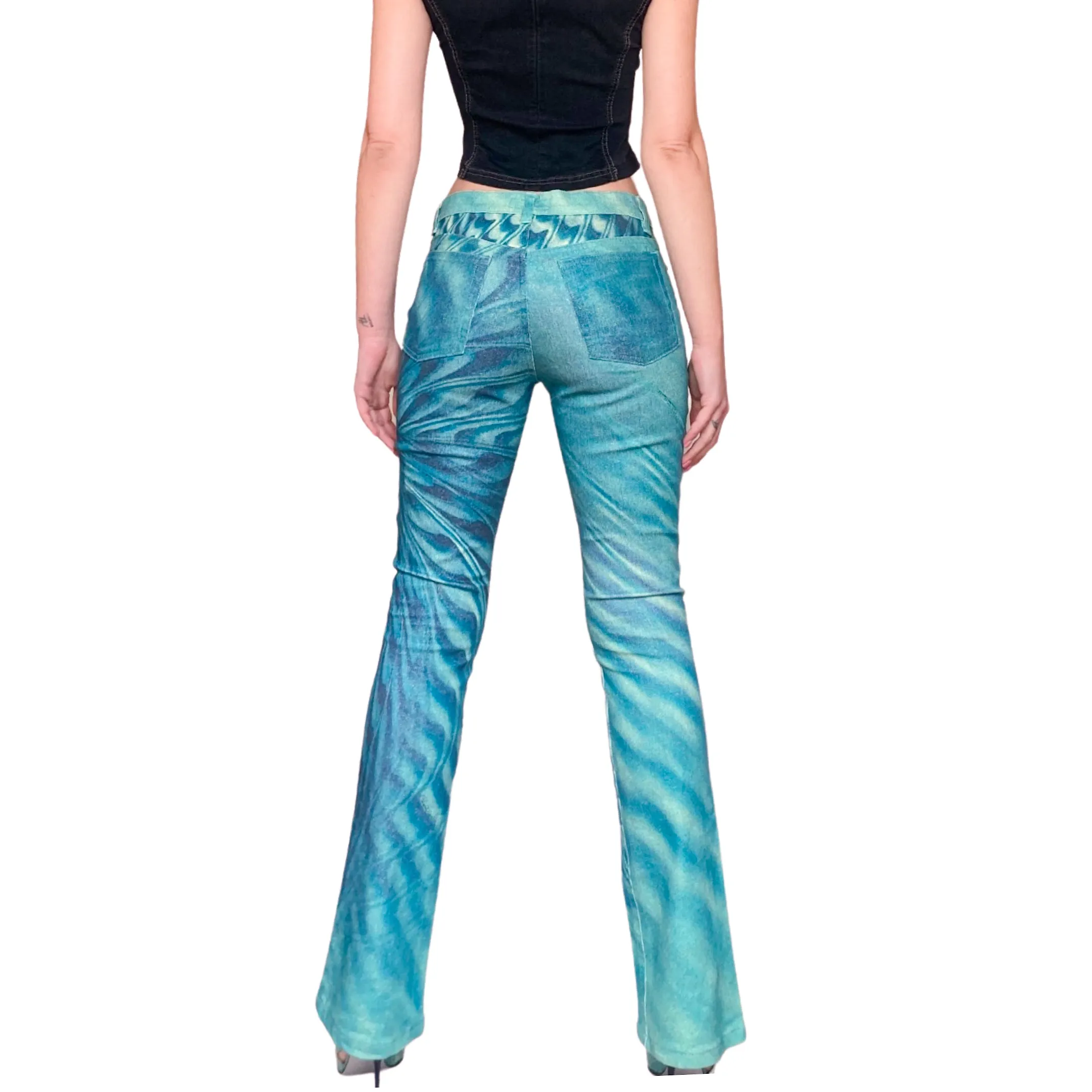 Roberto Cavalli S/S 2001 runway illusion pants