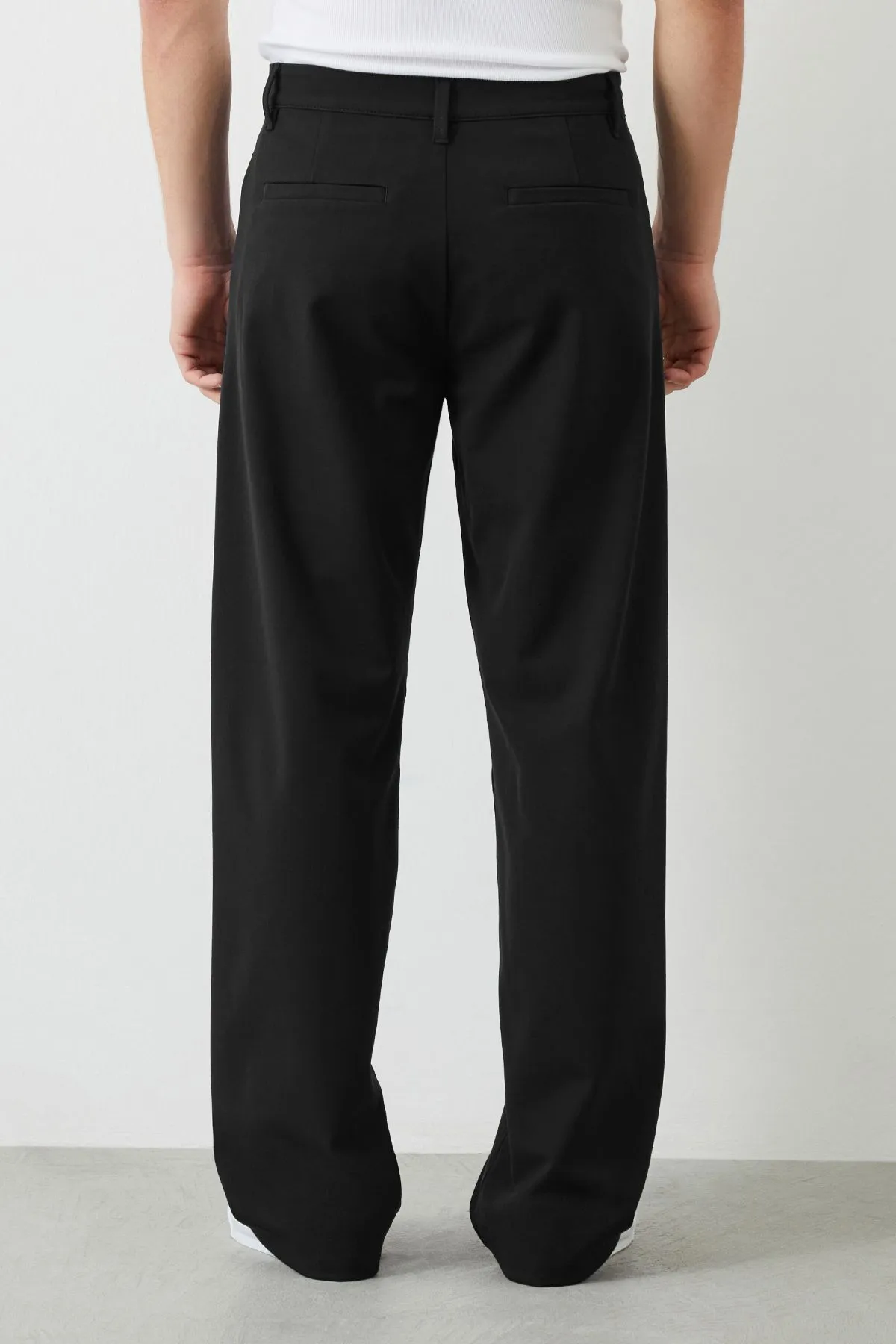 Romeo Palazzo Fit Black Men's Chino Pants