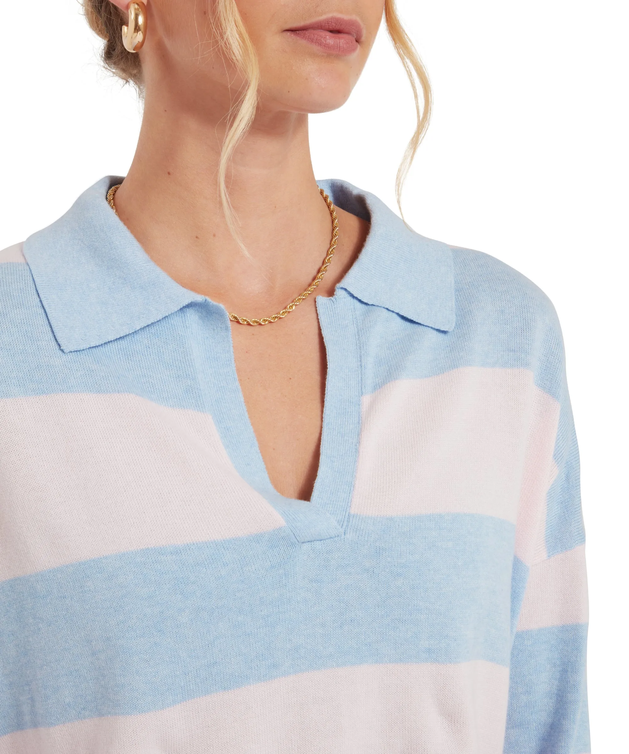 Roseland Jumper - Blush/Pale Blue