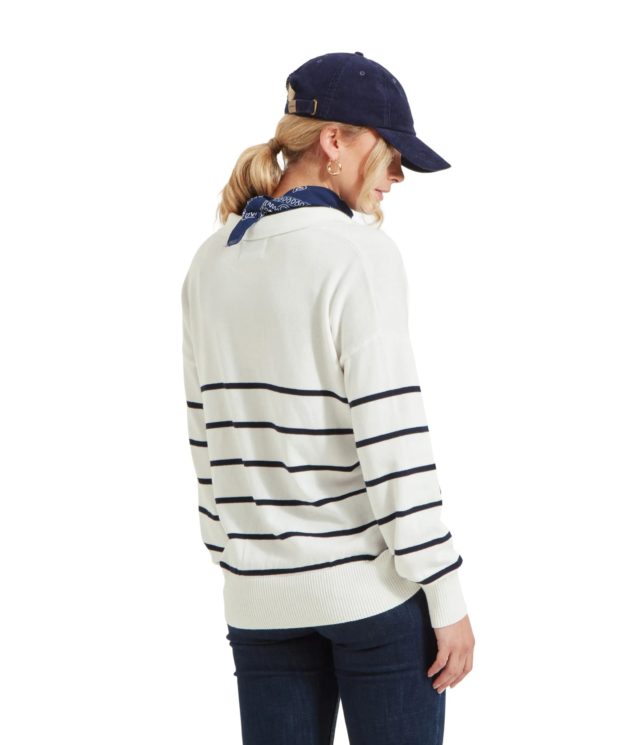 Roseland Jumper - Soft White/Navy