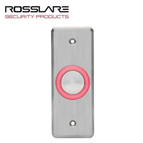 Rosslare - EX16OO - Request To Exit Button w/Toggle - Mullion Size - No Print - Analog Piezo- 10-24 VDC