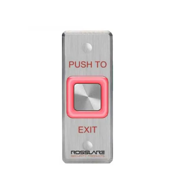 Rosslare - EX17EO - Request To Exit Button w/Toggle - Mullion Size - Digital Piezo- 12-24 VDC