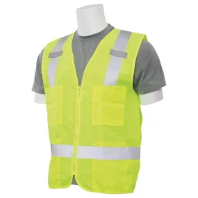 S414 Class 2 Surveyor's Multi-Pocket Safety Vest 1PC