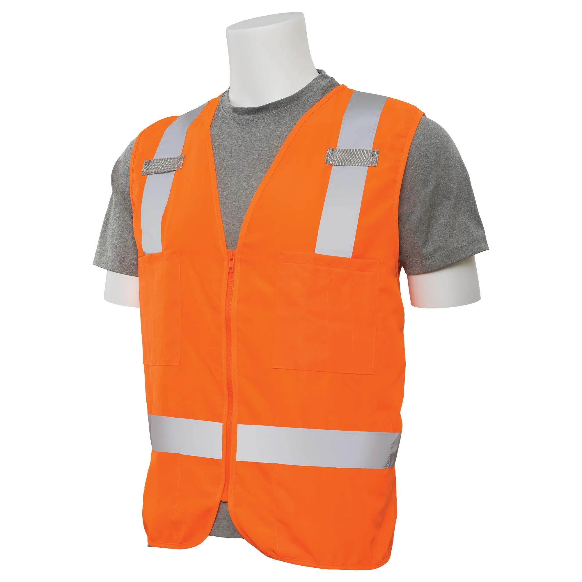 S414 Class 2 Surveyor's Multi-Pocket Safety Vest 1PC