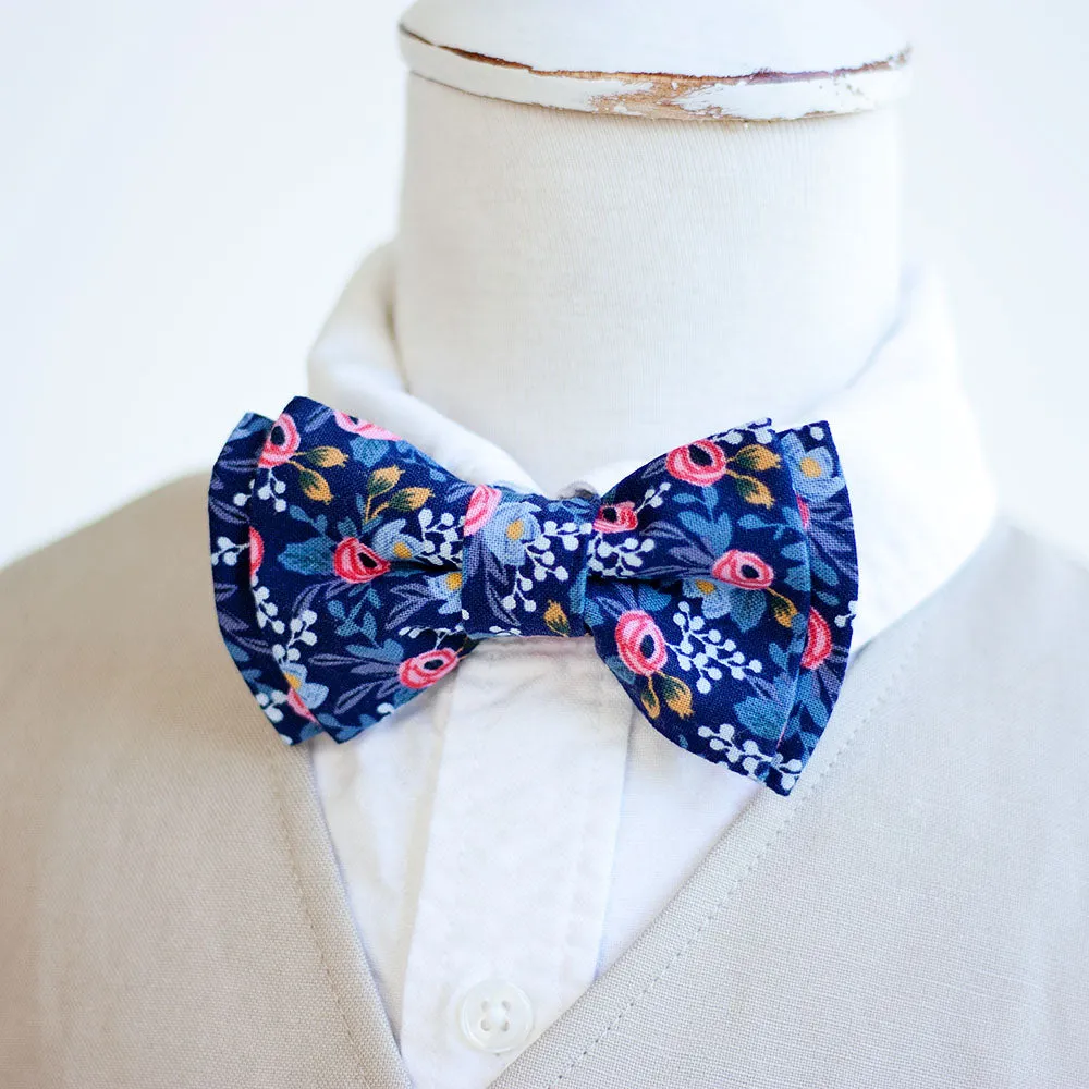 Sailor Bow Clip Or Headband / Rosa In Navy