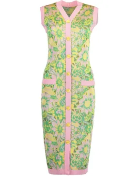 Samui Blooms Jacquard Midi Vest Dress