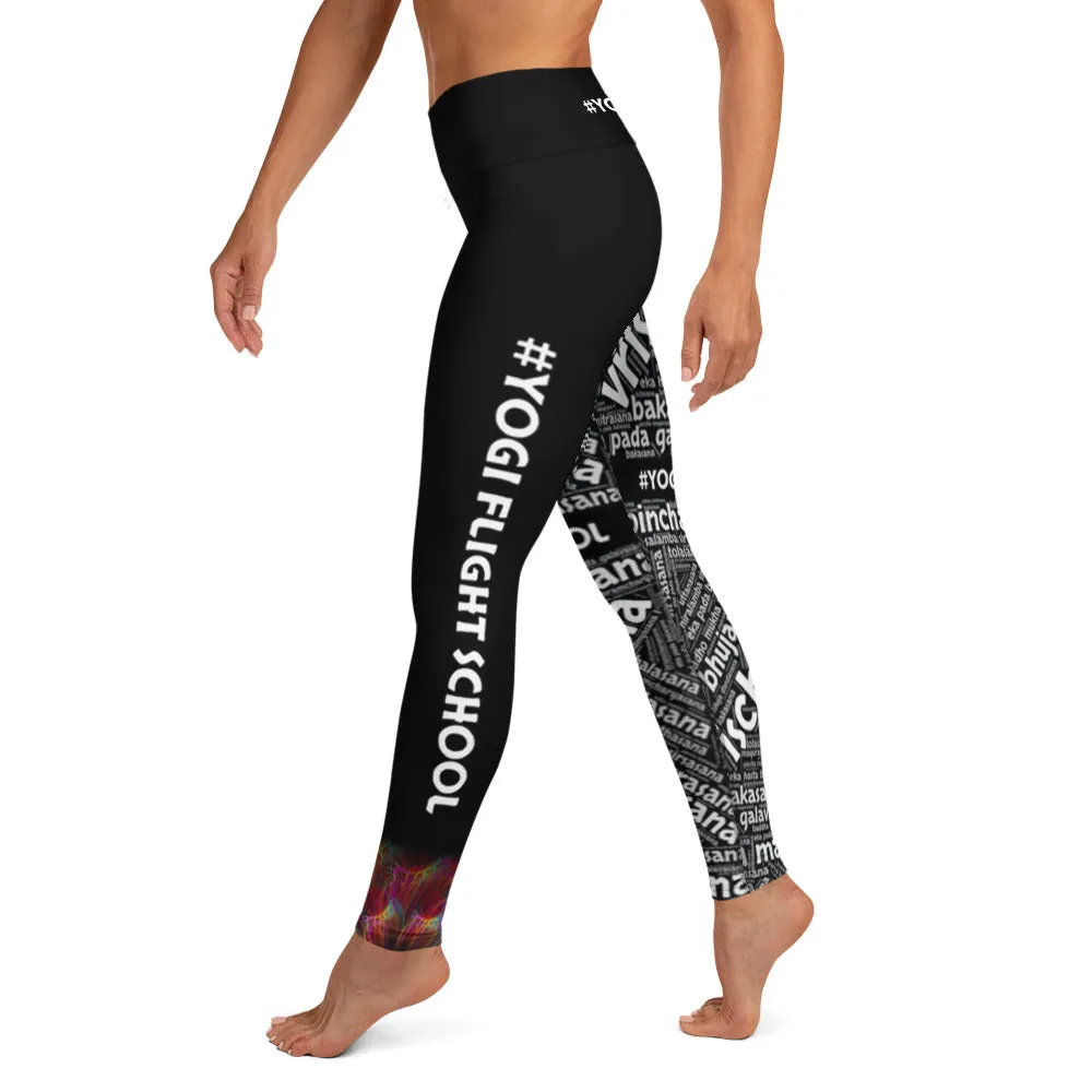 Sanskrit Leggings (Black) - Black Waistband