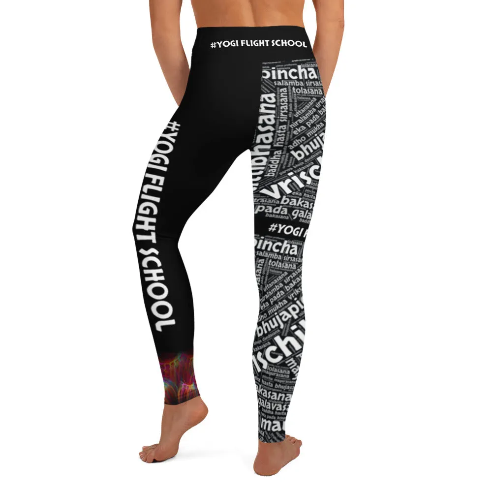 Sanskrit Leggings (Black) - Black Waistband