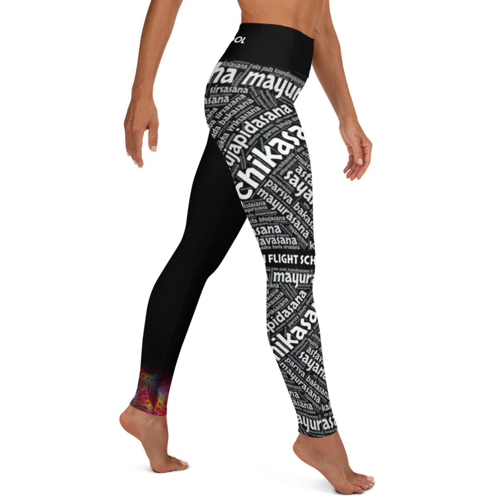 Sanskrit Leggings (Black) - Black Waistband