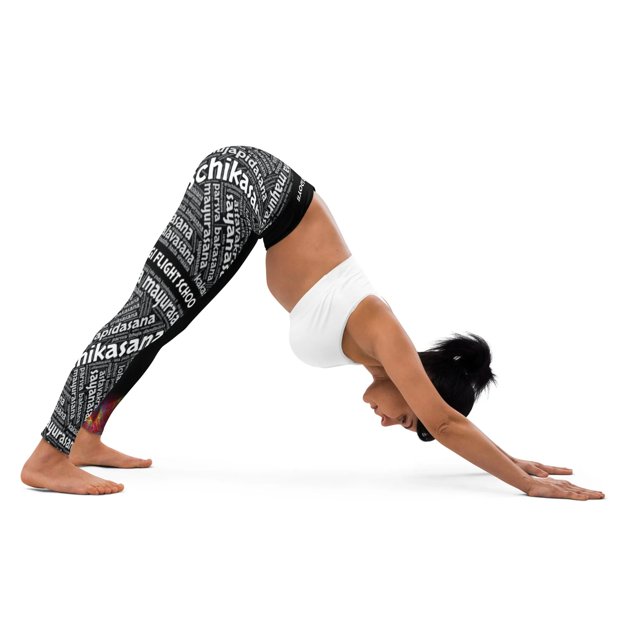 Sanskrit Leggings (Black) - Black Waistband