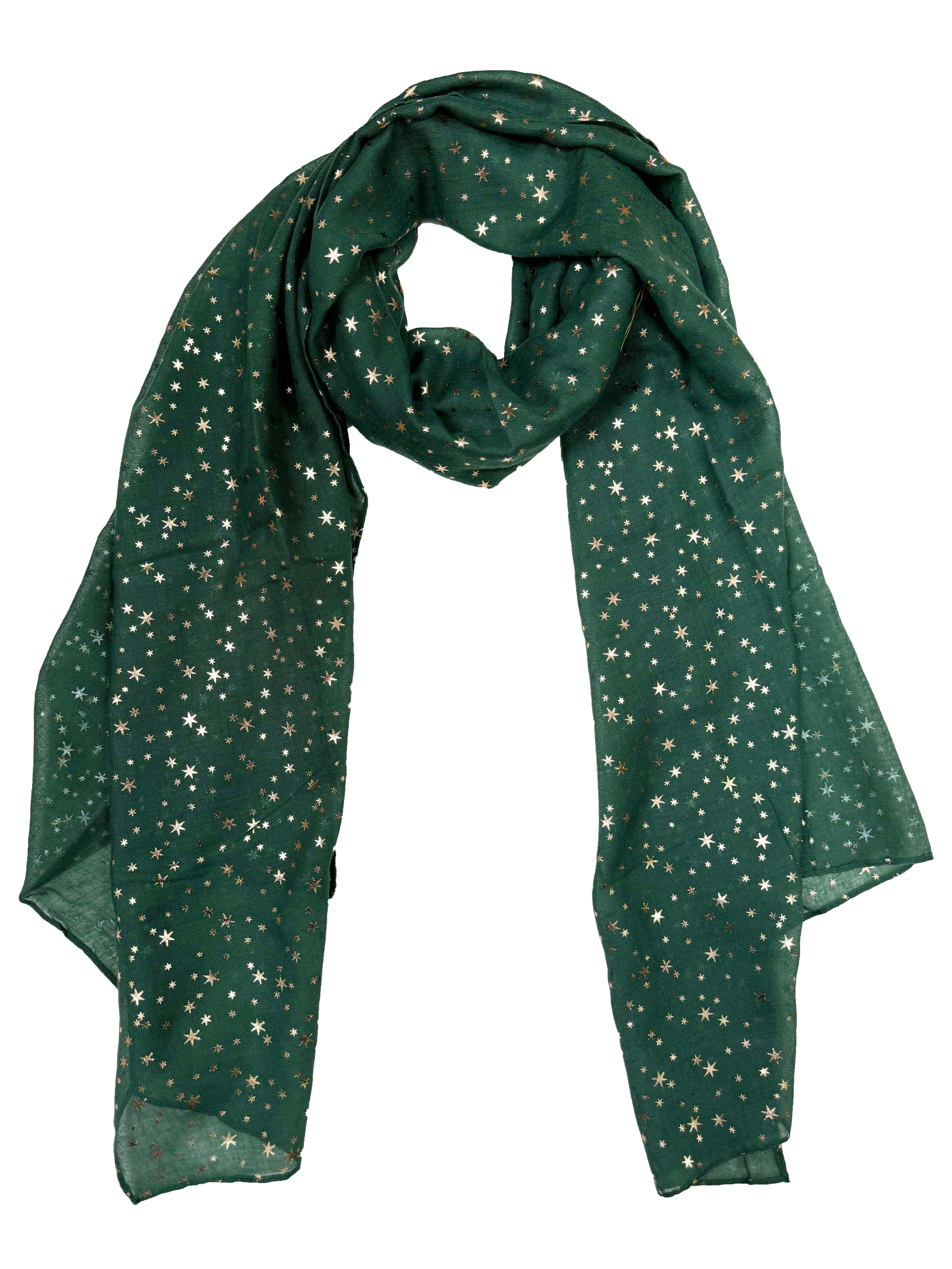 Scarf with Gold Foil Stars