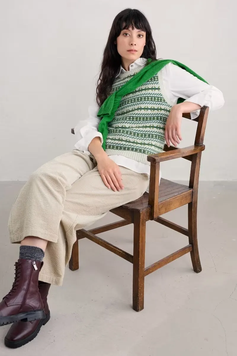 Seasalt Lemon Porch Fair Isle Knitted Vest