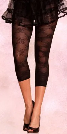 Sheer Black Floral Leggings