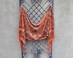 Sparkle Sheer Scarf Orange