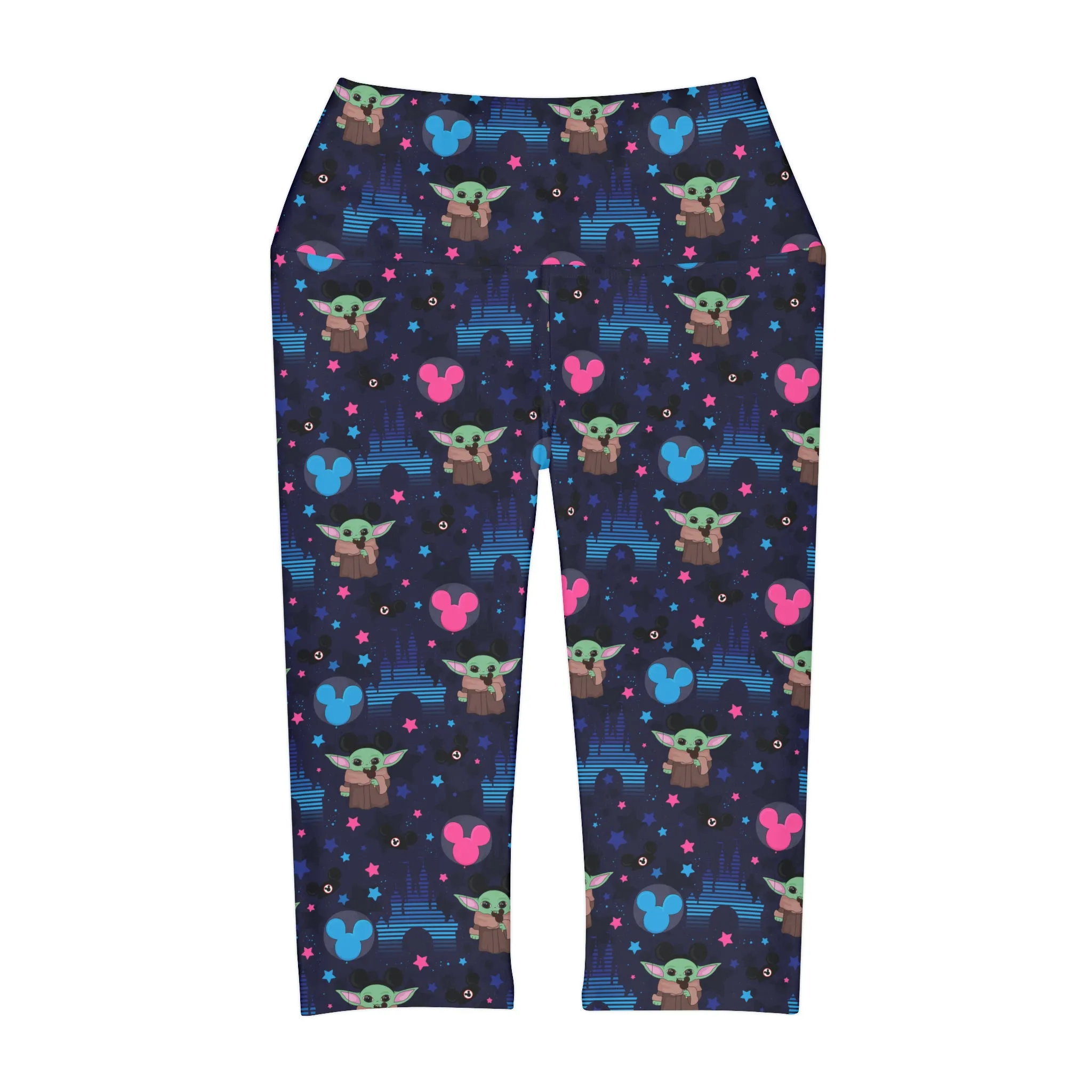 Star Wars Baby Yoda Castles Athletic Capri Leggings