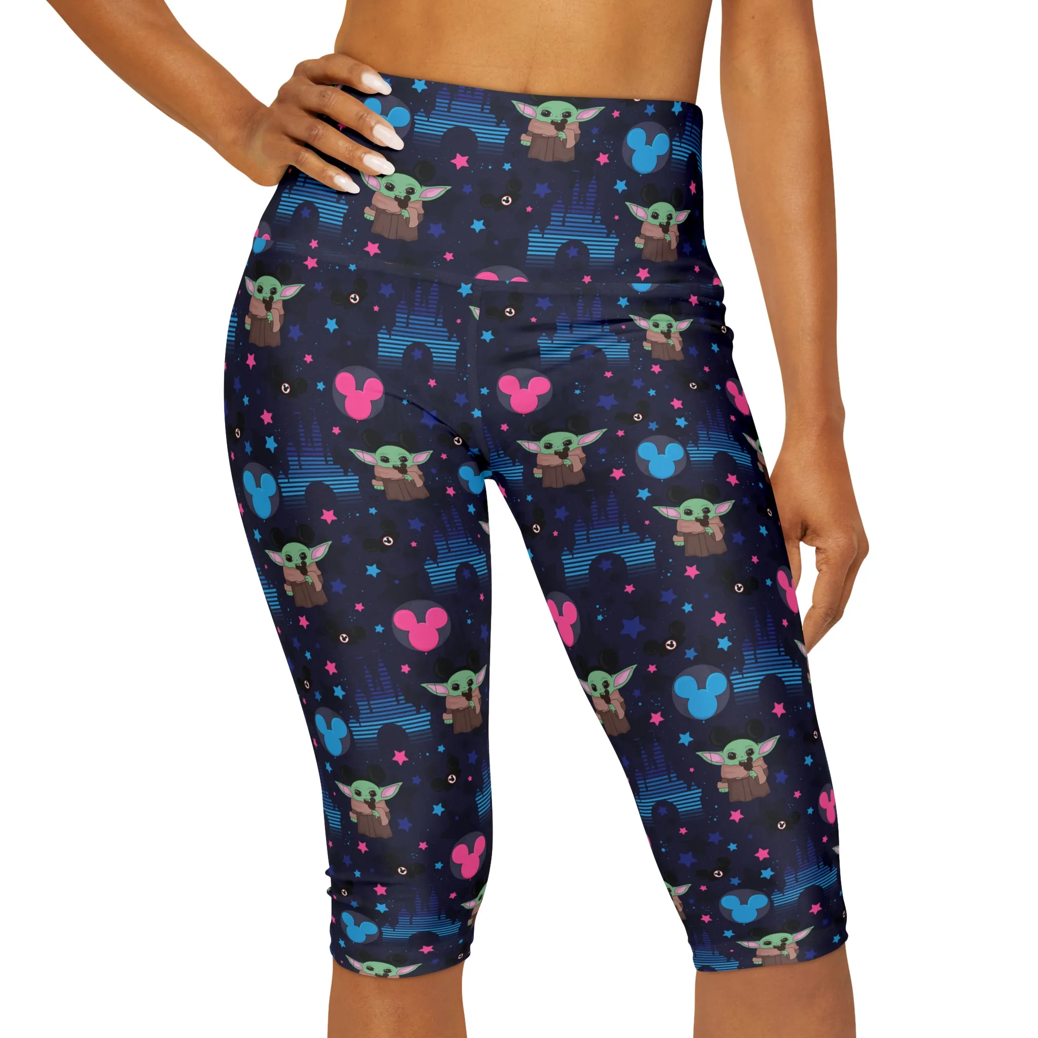 Star Wars Baby Yoda Castles Athletic Capri Leggings