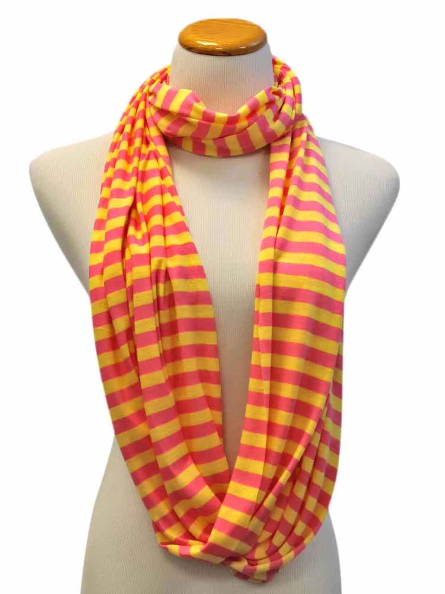 Striped Circle Infinity Scarf