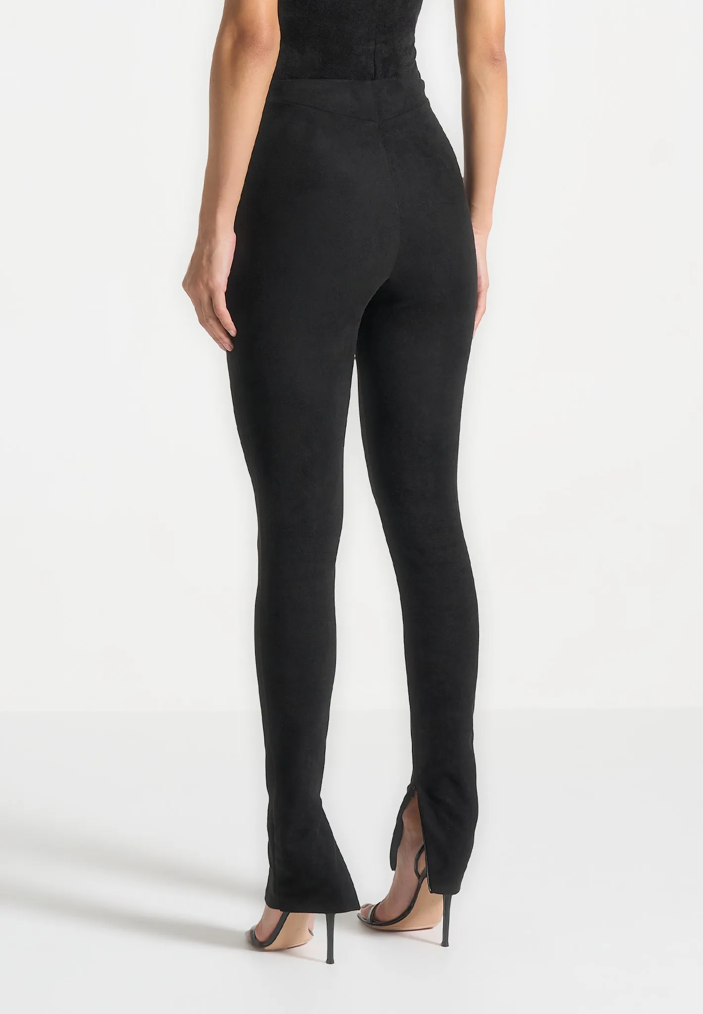 Suede Leggings - Black