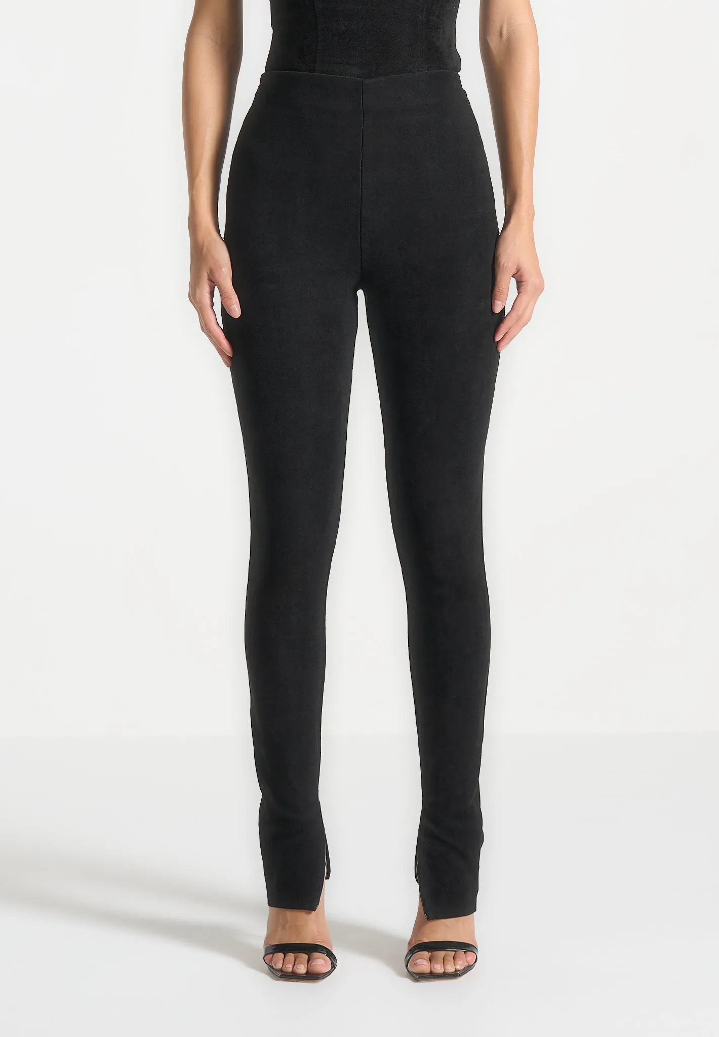 Suede Leggings - Black