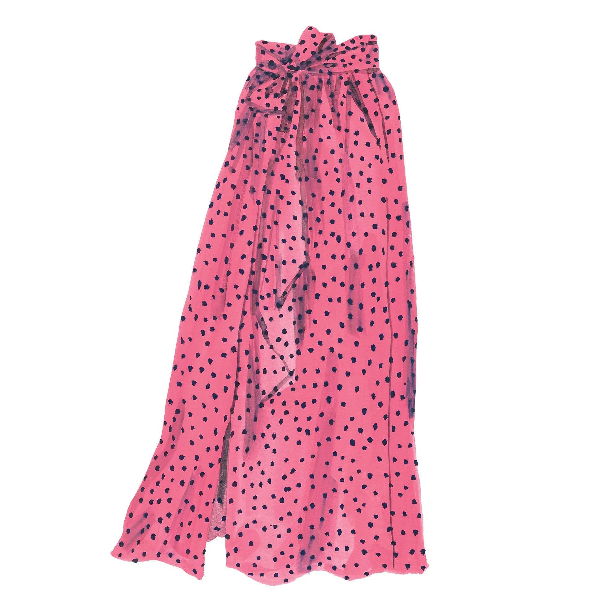 The Belted Polka Dot Skirt