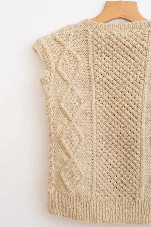 The Handknit Aran Sleeveless Vest