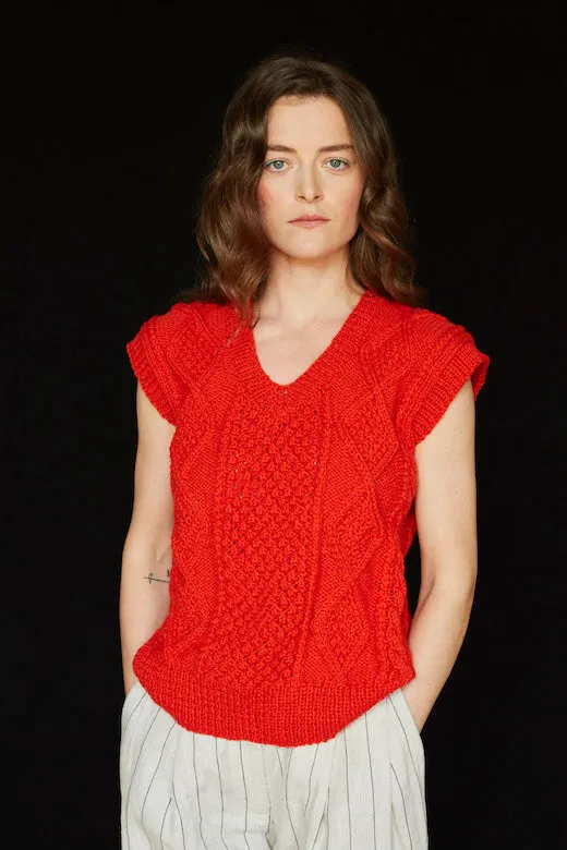 The Handknit Aran Sleeveless Vest