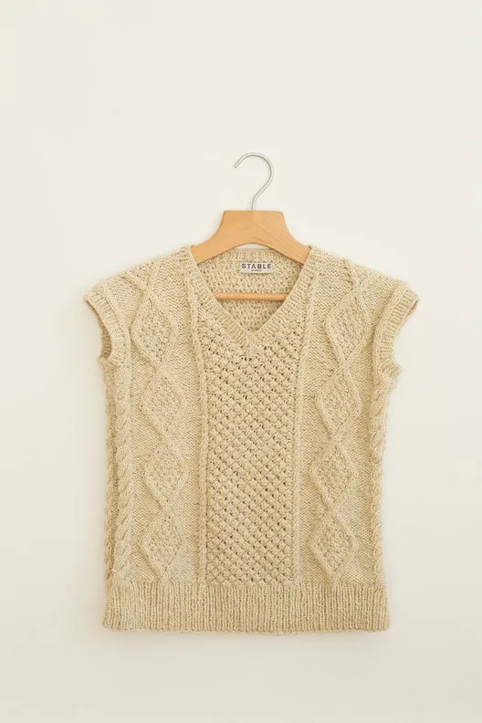 The Handknit Aran Sleeveless Vest