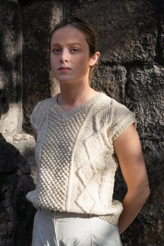 The Handknit Aran Sleeveless Vest