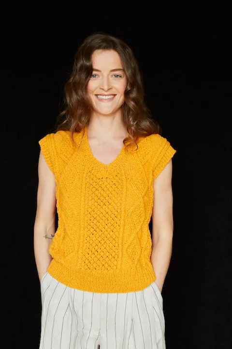 The Handknit Aran Sleeveless Vest