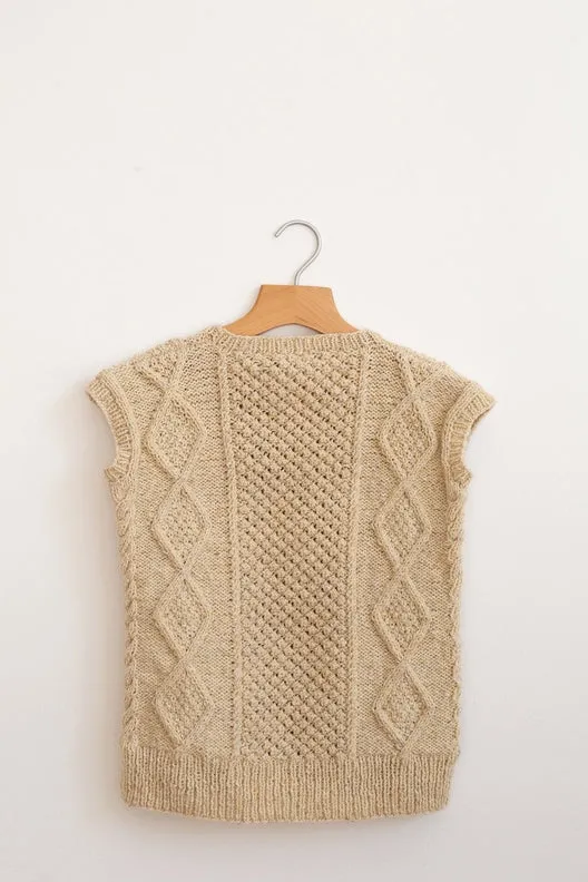 The Handknit Aran Sleeveless Vest