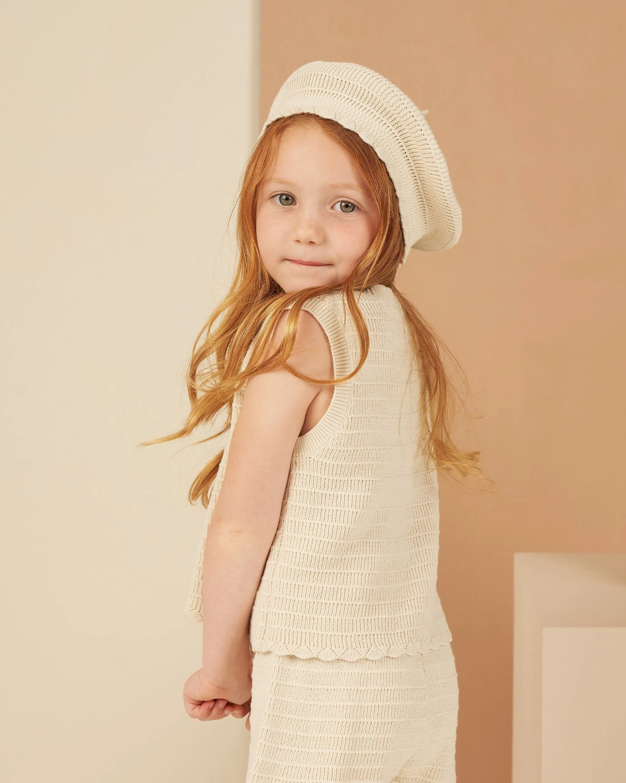 The Knit Vest by Rylee   Cru - Natural - KIDS