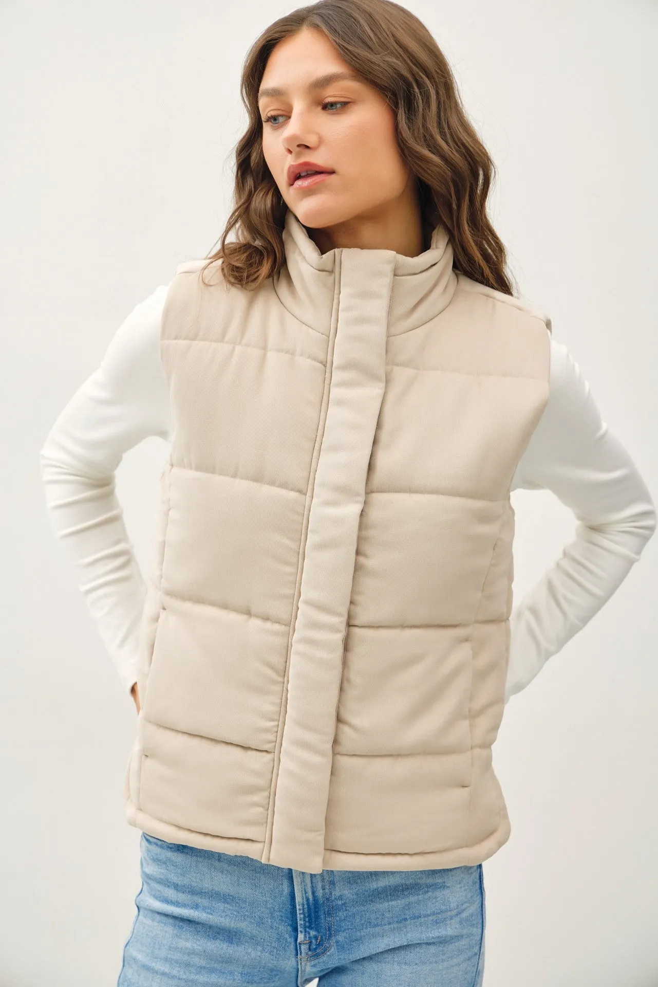 The Peyton Vest - Beige