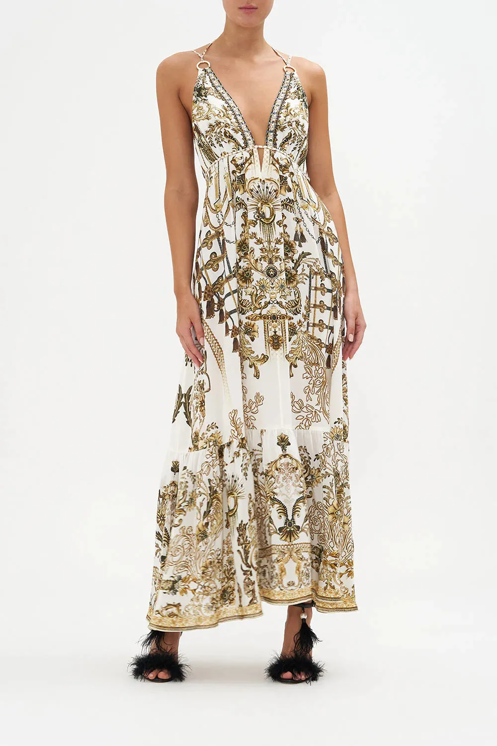 Tiered Maxi Dress w/ Hardware - Road to Richesse