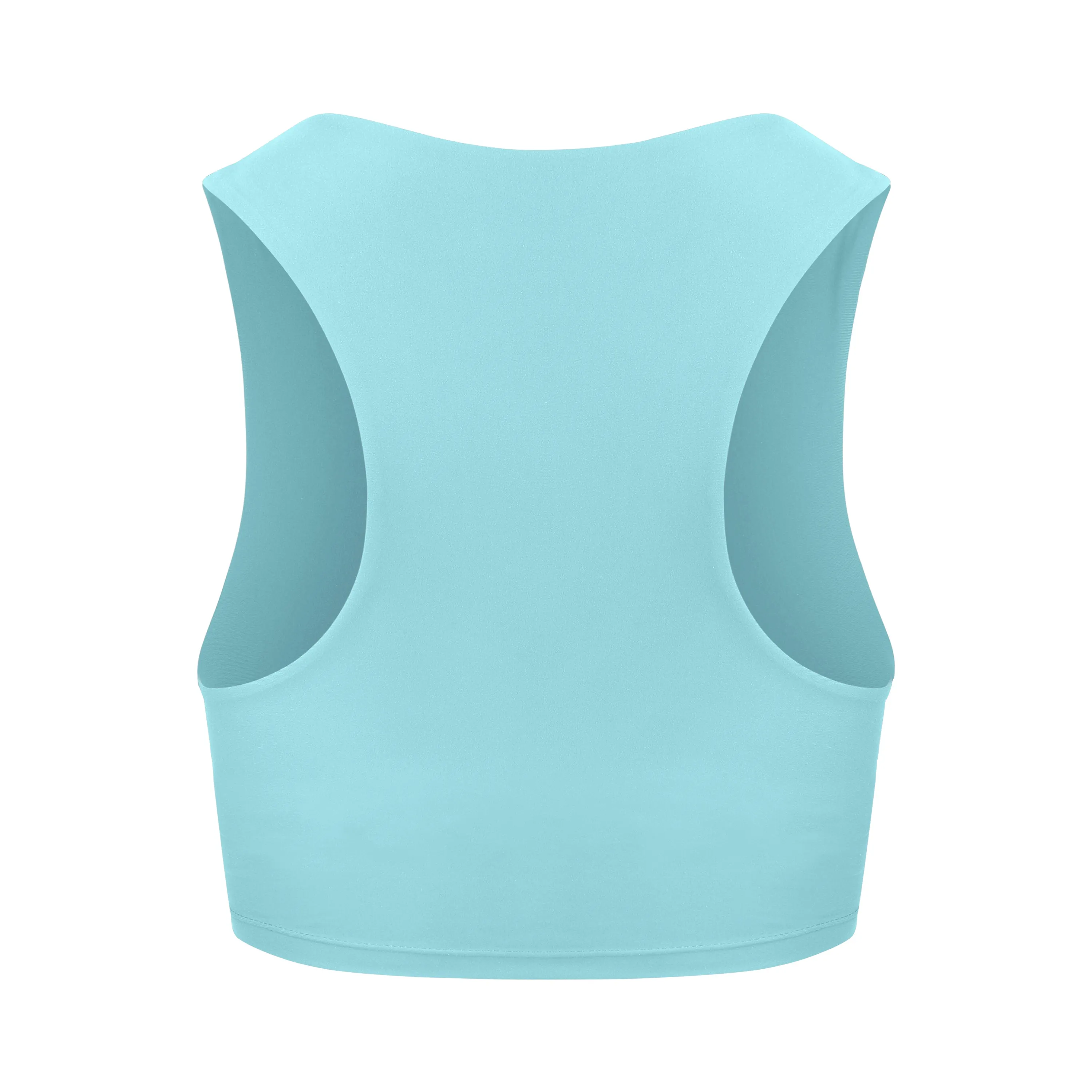 Tula High Neck Racer Back Crop Top | Recycled Nylon | Arctic